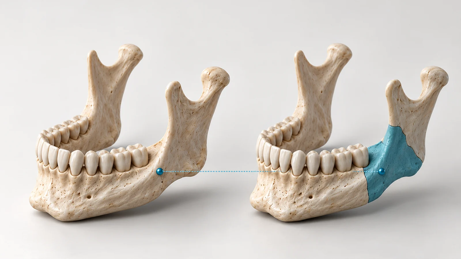 Two mandibles compared side by side